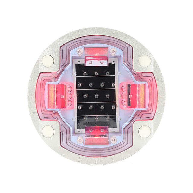 4 sekrup tertanam Jalan Stud Paving Marker Lampu Panel Surya 2.5V 250MA