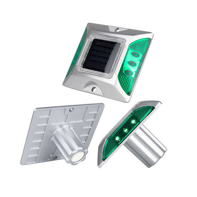 Manik-manik Aluminium Solar LED Jalan Stud Reflektor Mode berkedip Untuk Jalan Lalu Lintas