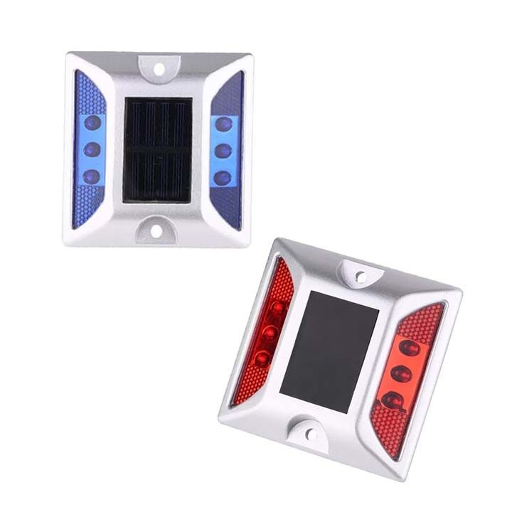 Aluminium Cat Eyes Flashing Solar LED Road Studs Cat Eyes Untuk Keamanan Lalu Lintas