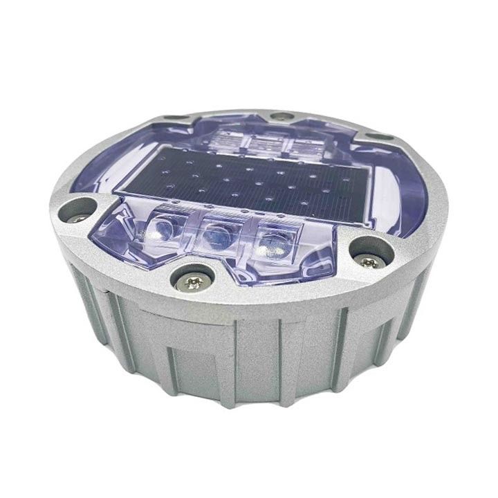 Cahaya Tinggi LED Solar Road Studs 6 Sekrup Bumi Tertanam Solar LED Cat Eye