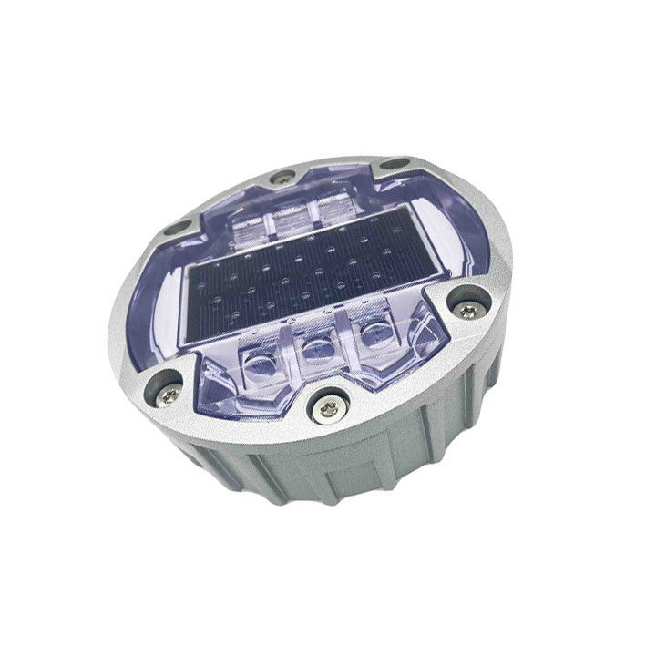 Solar LED Road Studs Embedded Round Aluminium Flashing LED Cat Eye Road Markers
