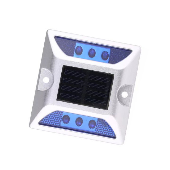 Aluminium Lampu Jalan Cat Eye Pencahayaan Lalu Lintas Luar Ruang Penanda Cahaya Surya