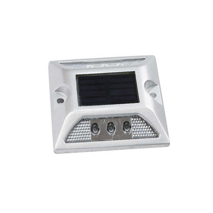 Solar LED Road Studs Putih Aluminium Paving Marker Lampu Cay Mata Road Stud